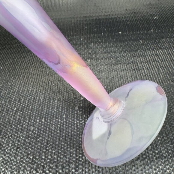 Deco Art Designs Canada Hand Crafted Art Glass Vase Multicolored Swung Vase VTG - Picture 7 of 12